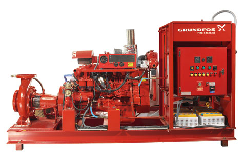 Grundfos systems end-suction pump for sprinkler pump applications